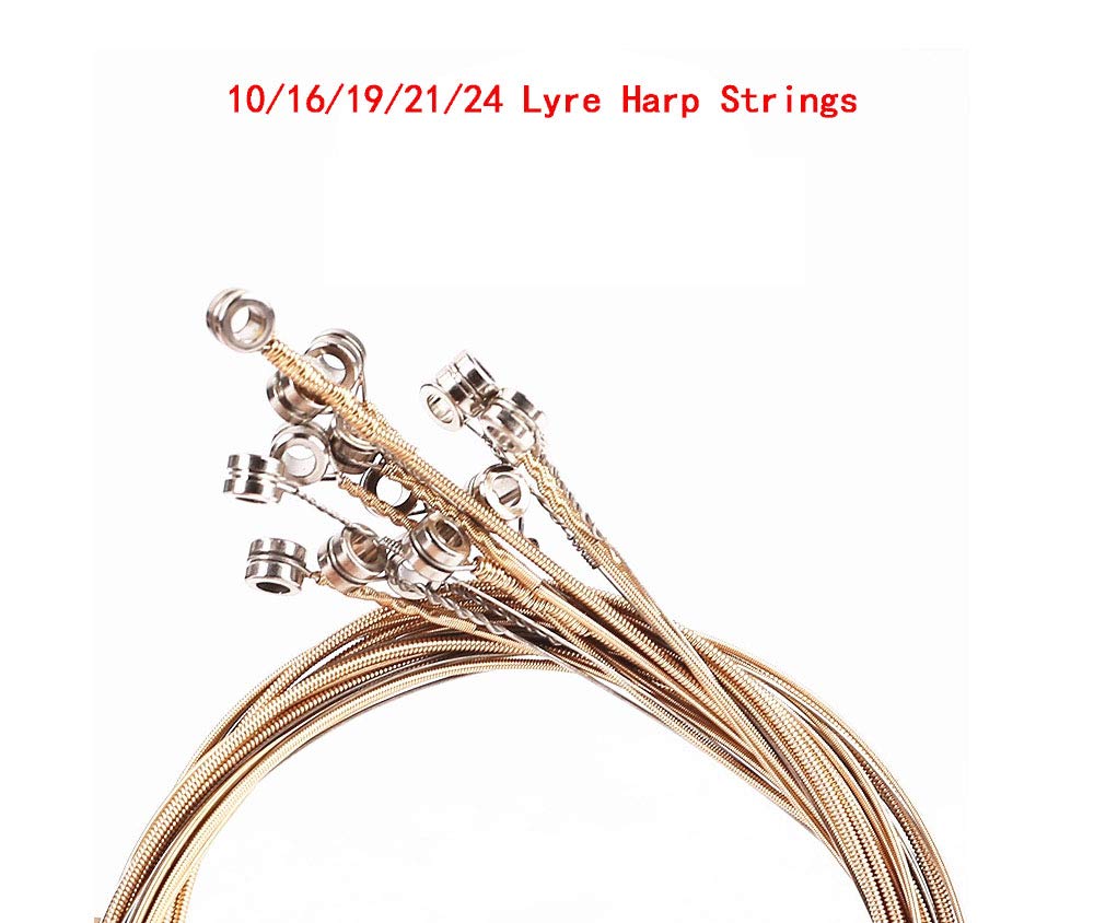 Liyafy A Sets Of 16 Lyre Harp Strings Replacement Metal String For Lyre Harp